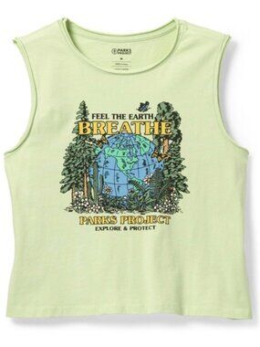 Parks Project | Feel the Earth Breathe Cotton Cropped Tank Top Size Medium